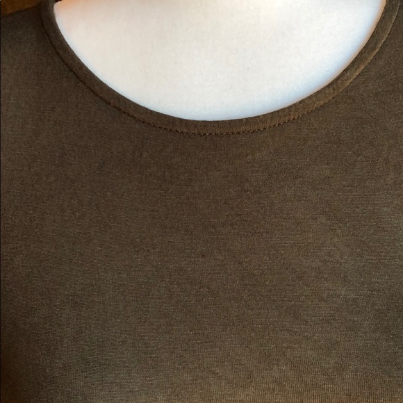 Olive Green T-Shirt Dress - Picture 2 of 5